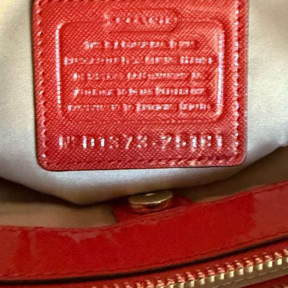 Coach Glossy Red Shoulder Bag - Picture 10 of 16